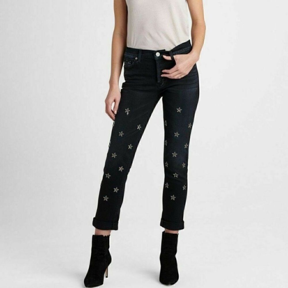 Hudson Riley Crop Relaxed Straight Jeans Mythology Size 29